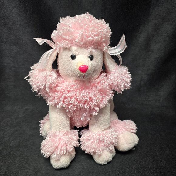 Aurora Fancy the Pink Poodle Hand Puppet Stuffed Plush Animal Dog - Picture 2 of 12